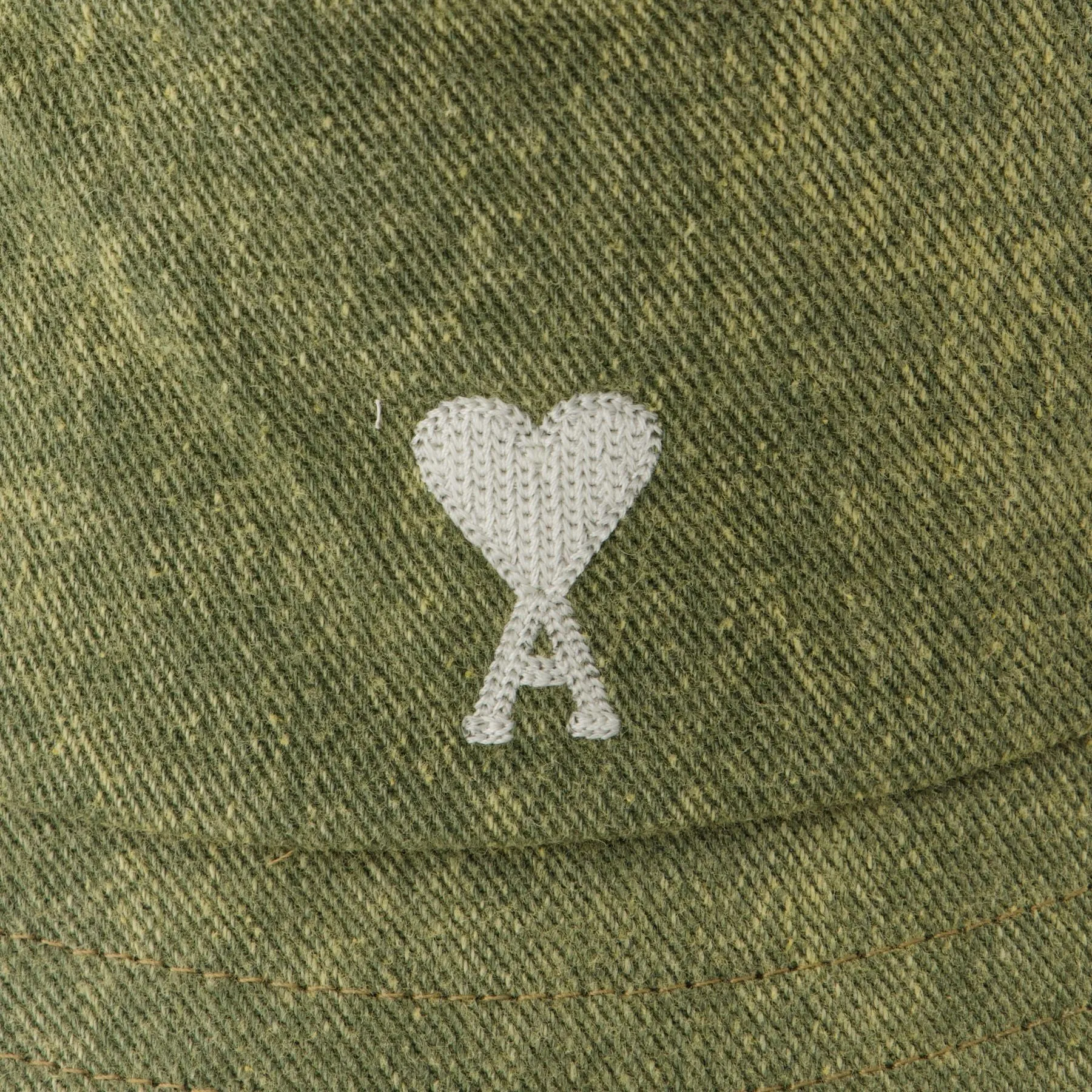 Adc Embroidery Bucket Hat - AMI Paris - Cotton - Khaki