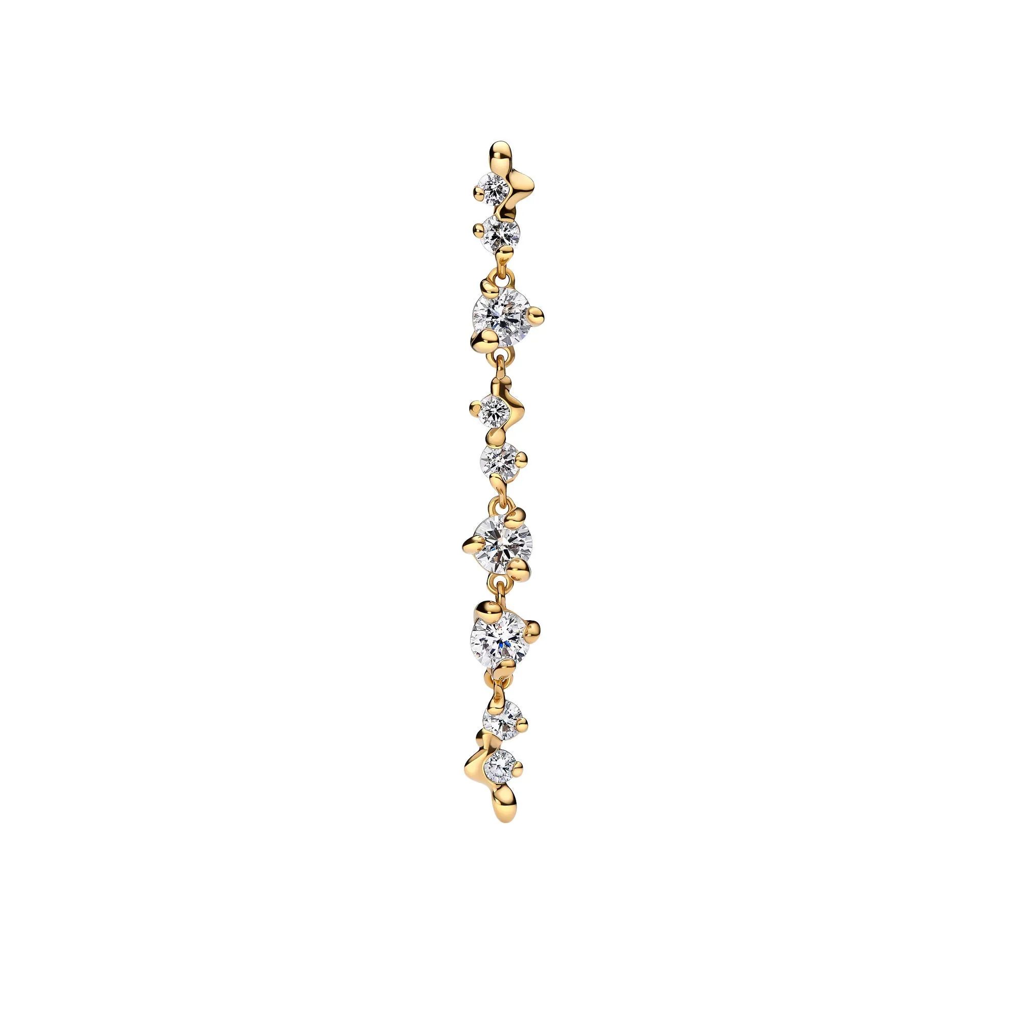 Arctic Large Gold Plated Earring w. Zirconia