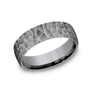 Benchmark Tantalum 6.5mm Hammer Finish Wedding Band