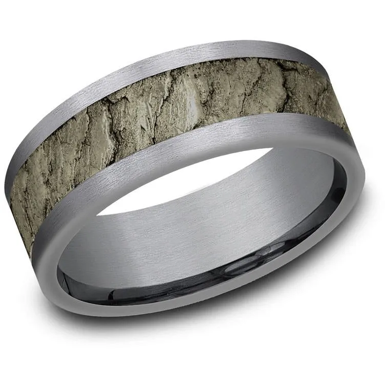 Benchmark Tantalum 8mm Lava Rock Wedding Band