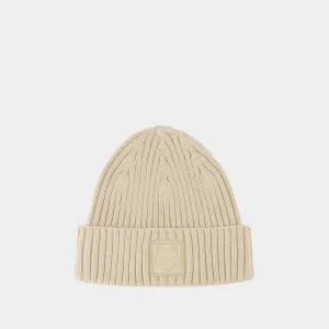 Bold Fox Head Beanie - Maison Kitsune - Cotton - White
