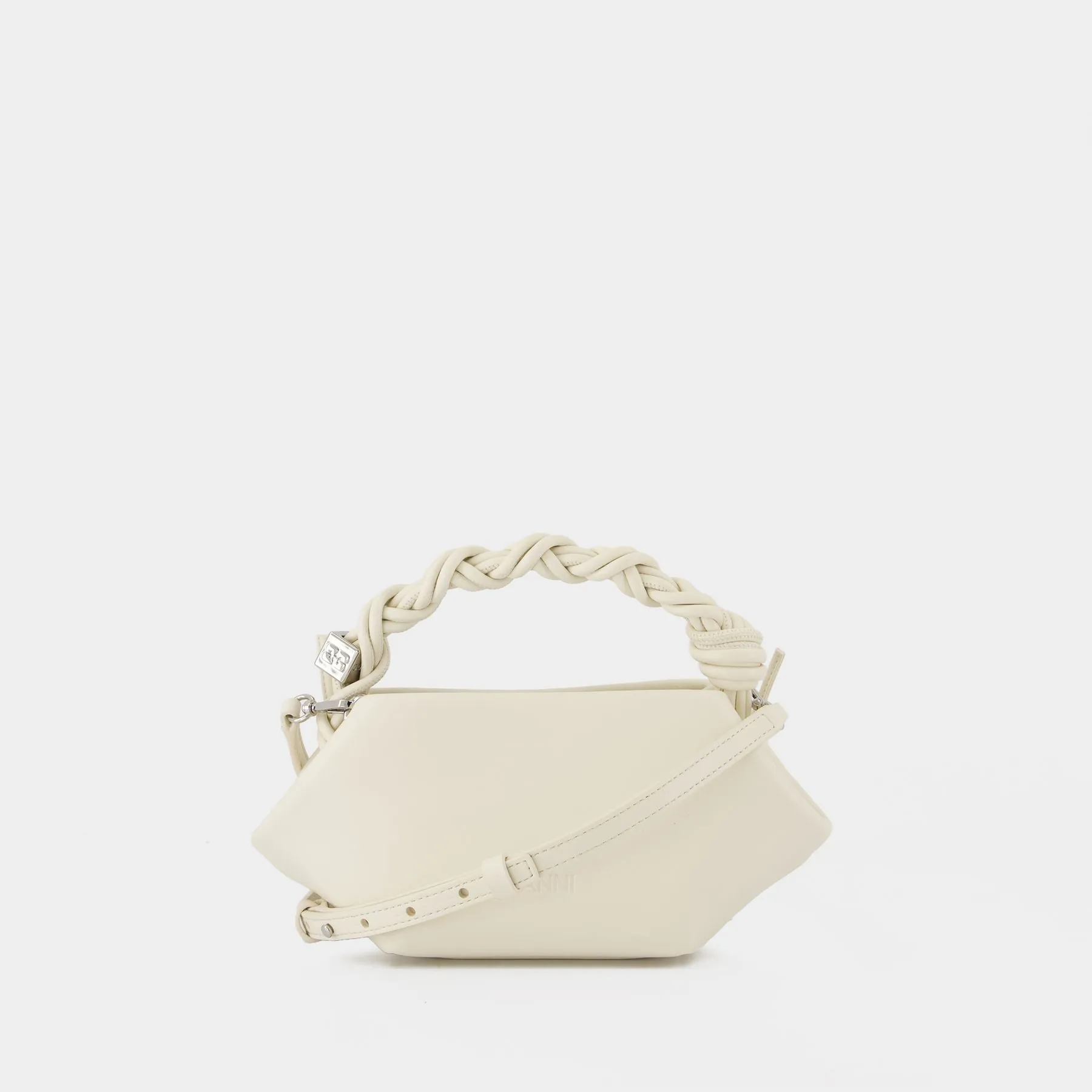 Bou Mini Eyelets Crossbody - Ganni - Leather - White