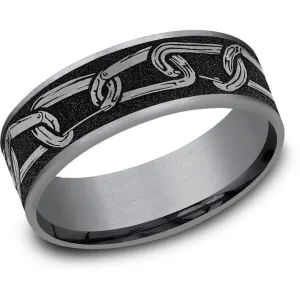 Brook & Branch "The Carabiner" Tantalum & Titanium Wedding Band