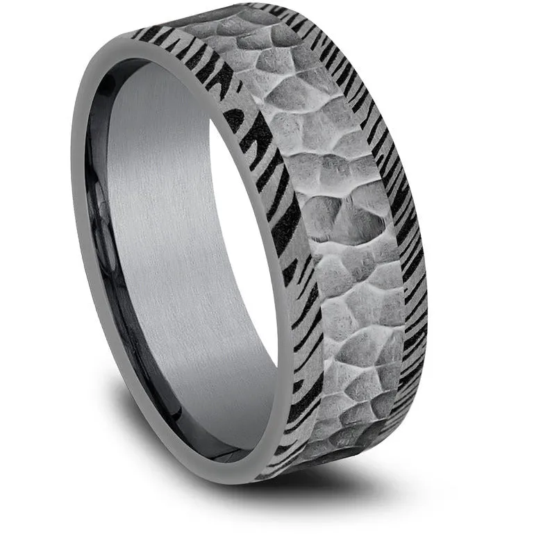 Brook & Branch "The Ledger" Tantalum Hammered Wedding Band