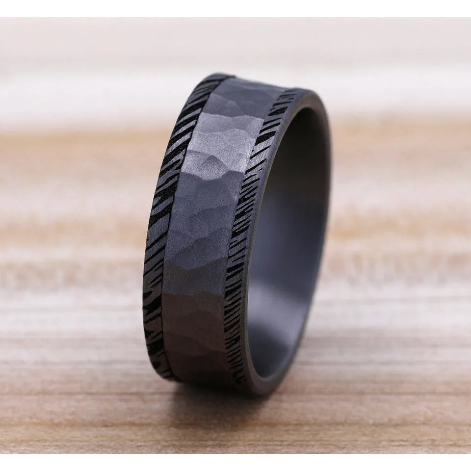 Brook & Branch "The Ledger" Tantalum Hammered Wedding Band
