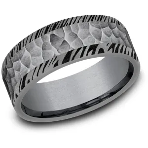 Brook & Branch "The Ledger" Tantalum Hammered Wedding Band