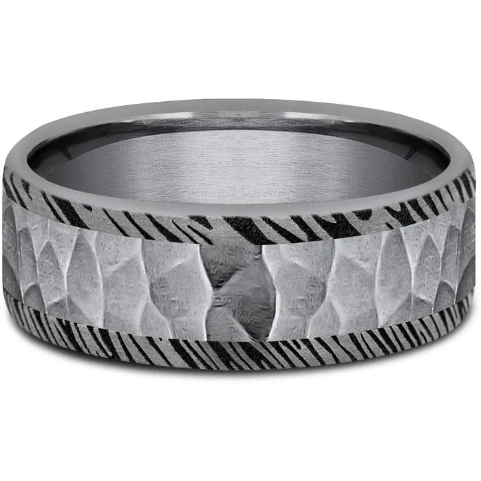 Brook & Branch "The Ledger" Tantalum Hammered Wedding Band