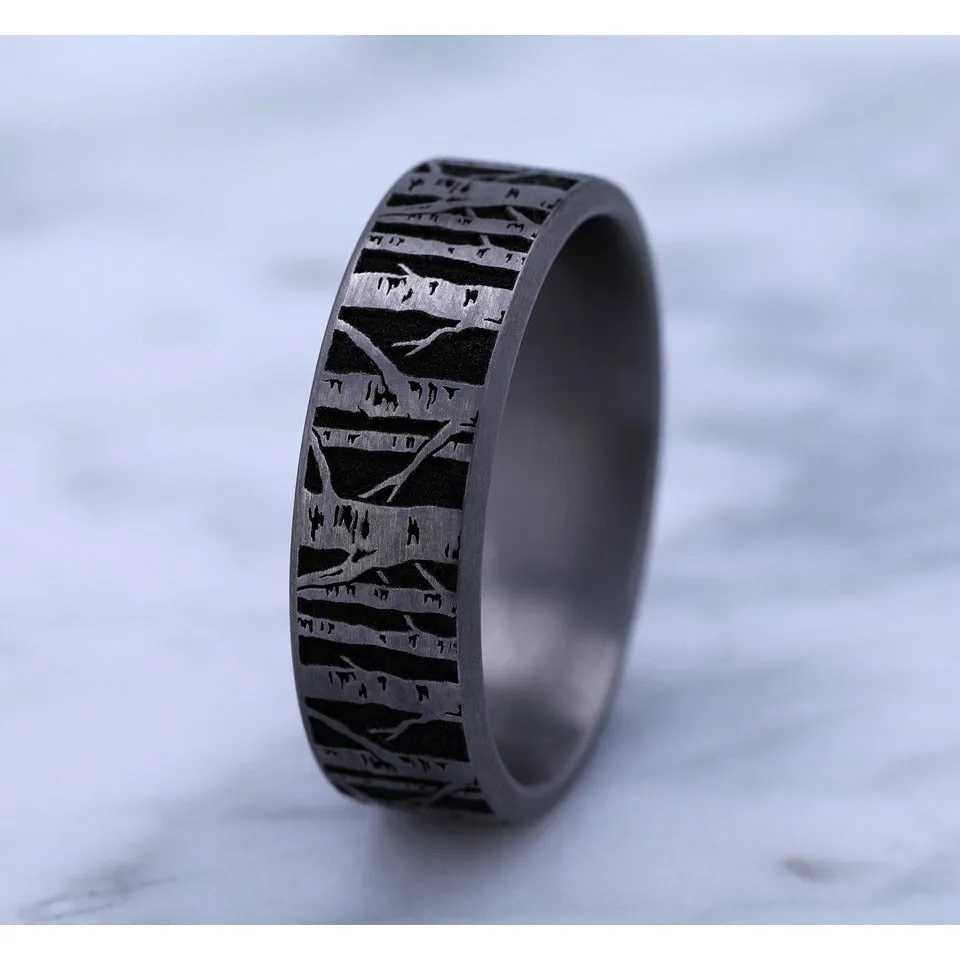 Brook & Branch "The Maple" Tantalum Birch Tree Wedding Band