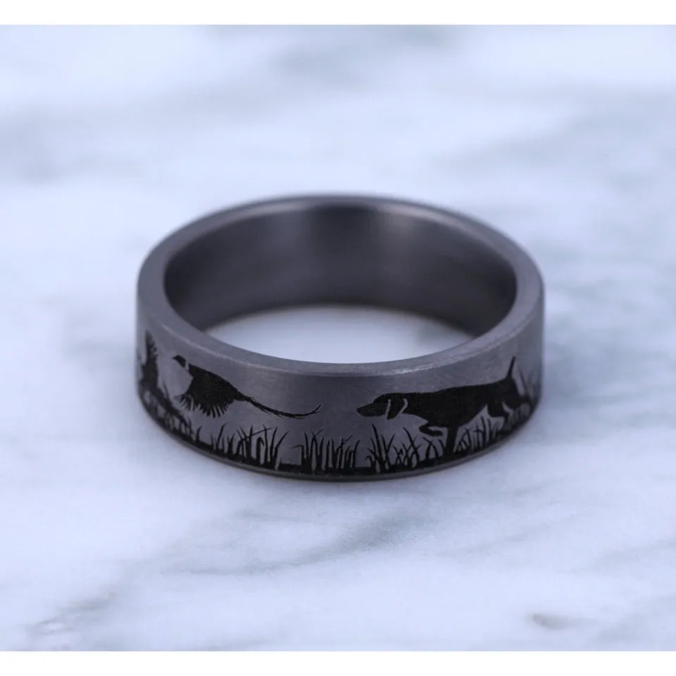 Brook & Branch "The Pointer" Tantalum Wedding Band