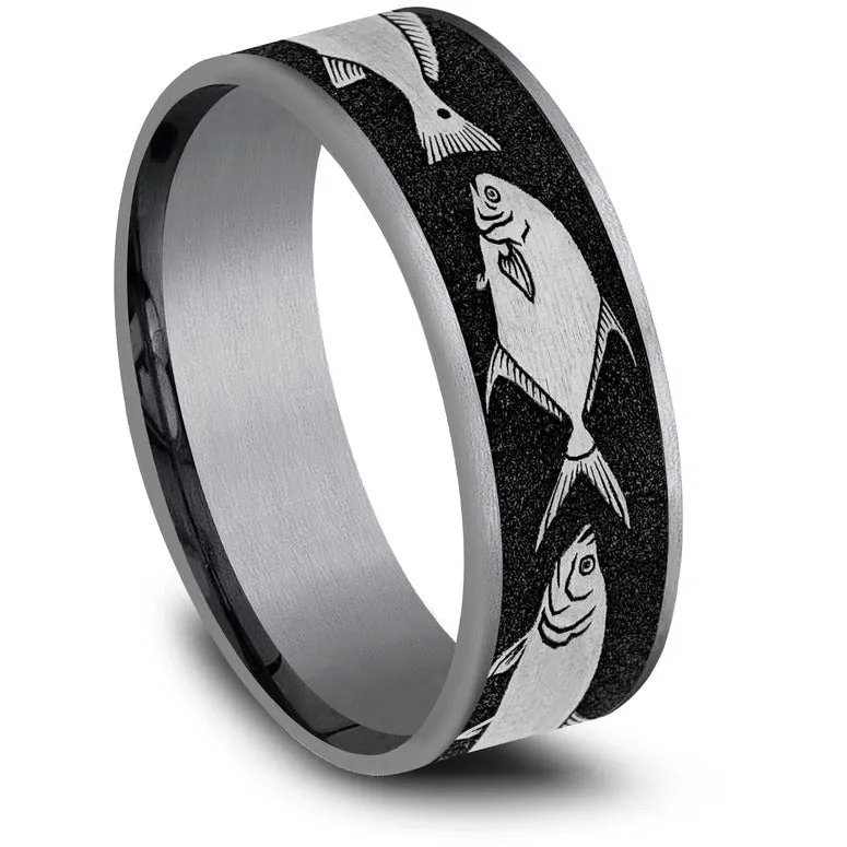 Brook & Branch "The Skiff" Tantalum & Titanium Wedding Band