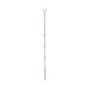 By Naila | 18K Gold, Whitegold or Rosegold Behind Ear Chain w. Diamonds