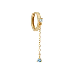 Cadena 18K Gold Plated Pendants w. White & Blue Zirconia
