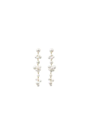 Celli Longue 14K Gold Earrings w. Pearl