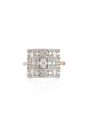 Classic Wife 18K Rosegold & Whitegold Ring w. Diamonds
