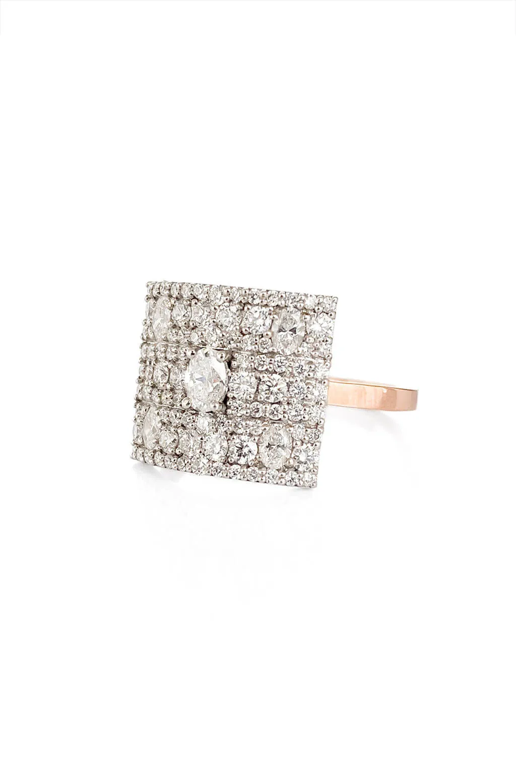 Classic Wife 18K Rosegold & Whitegold Ring w. Diamonds