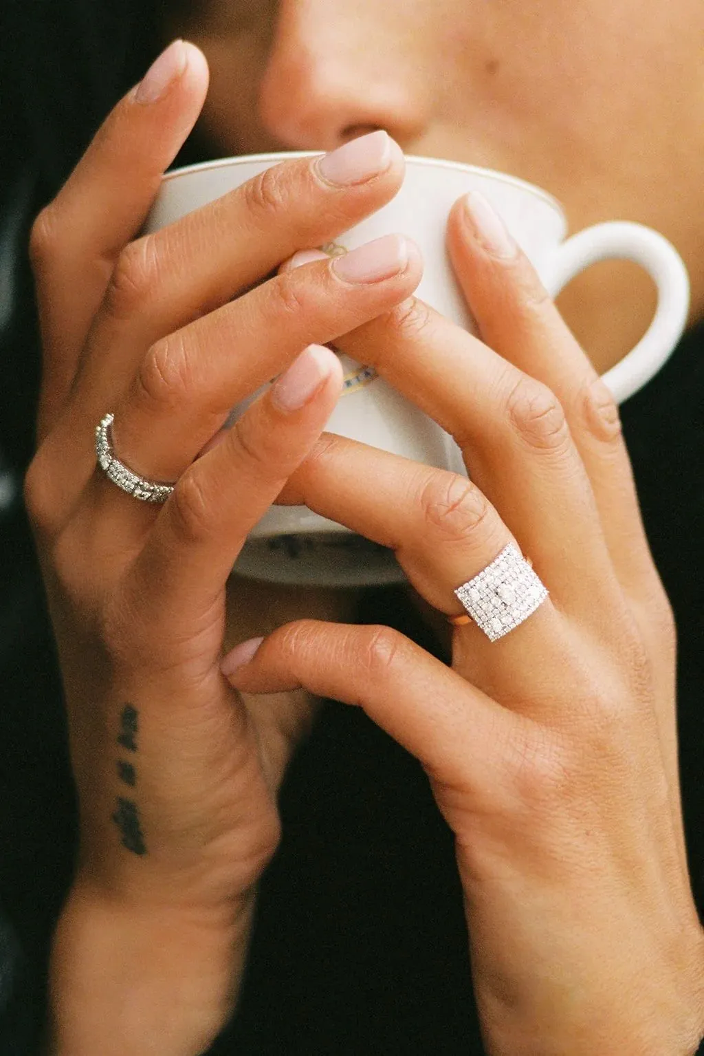 Classic Wife 18K Rosegold & Whitegold Ring w. Diamonds