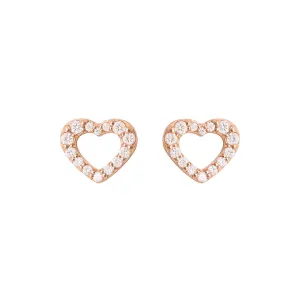 Cold, Cold Heart 18K Rose Gold Stud w. Diamond
