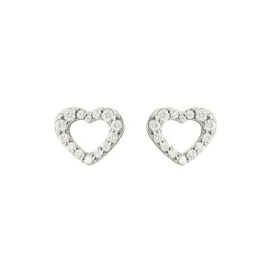 Cold, Cold Heart 18K White Gold Stud w. Diamond