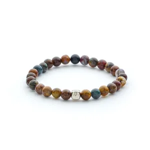 ColorUp Pietersite 6mm Silver Bracelet