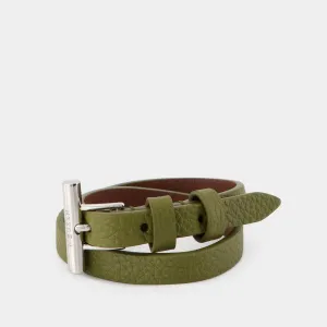 Cross-Bar Bracelet - Alexander McQueen - Leather - Green