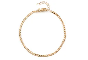 Curb Chain 14K Gold Bracelet