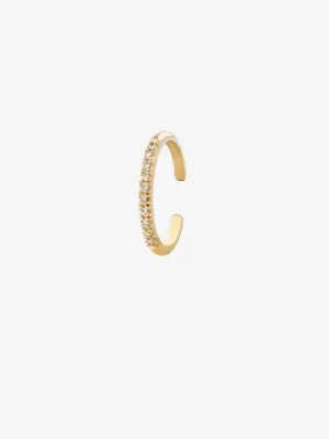 Diamond Line 0.06 14K Gold, Whitegold or Rosegold Ear Cuff w. Diamonds