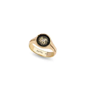Direction 14K Gold Diamond Set Signet Ring