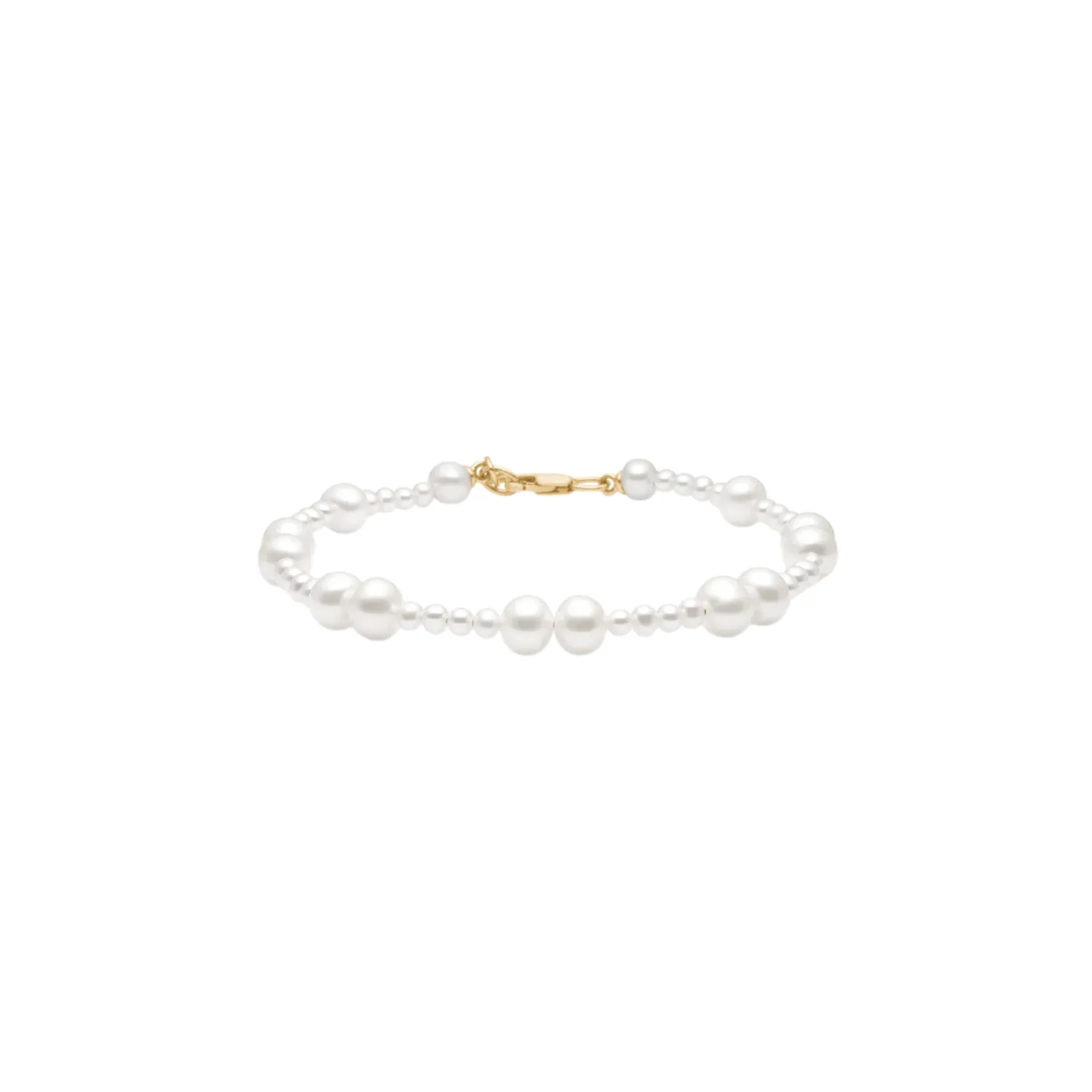 Eden 14K Gold Bracelet w. White Pearls