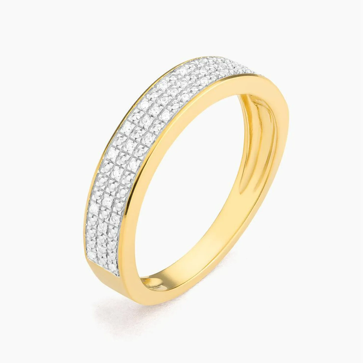 Ella Stein 14K Gold Plated "The OG Band" Diamond Fashion Ring