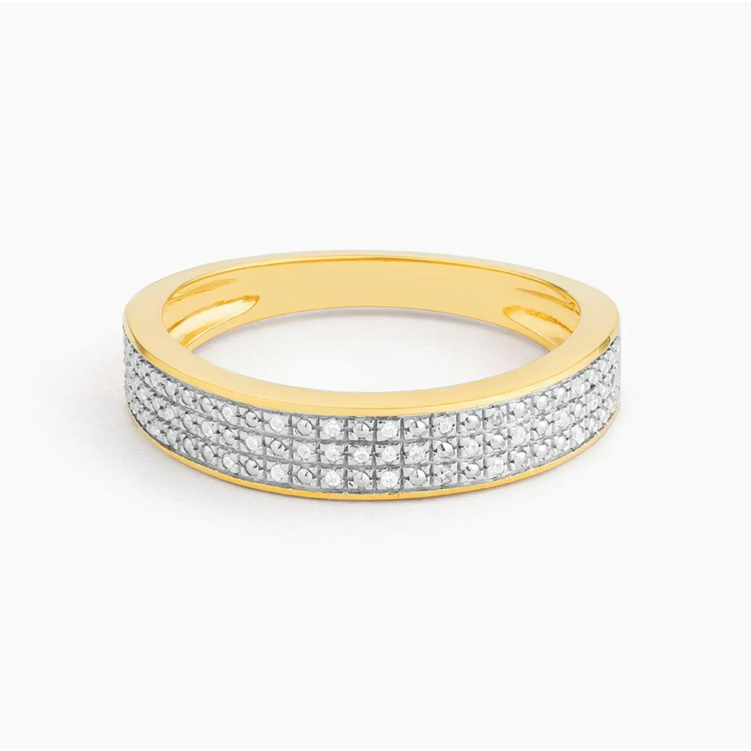 Ella Stein 14K Gold Plated "The OG Band" Diamond Fashion Ring