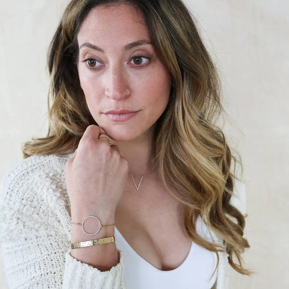 Ella Stein 14k Yellow Gold Plated "Sky is the Limit" Diamond Cuff Bracelet