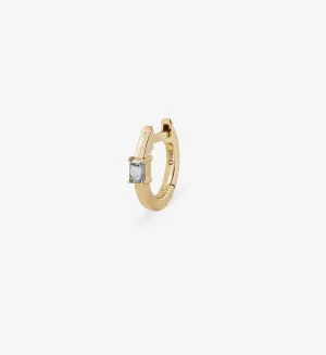 Emerald-Cut Diamond Huggie 0.10 - Single