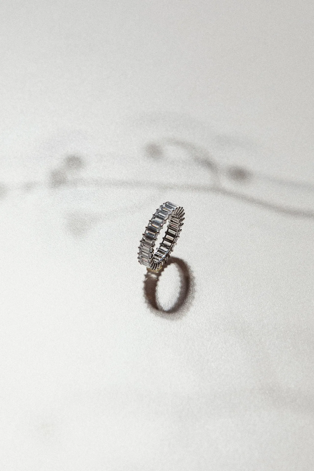 Eternity Baguette Band 18K Rose Gold Ring w. Lab-Grown Diamonds