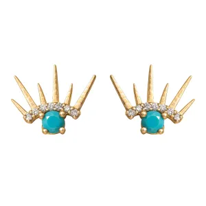 Evil Eye Part II 18K Gold Stud w. Diamonds