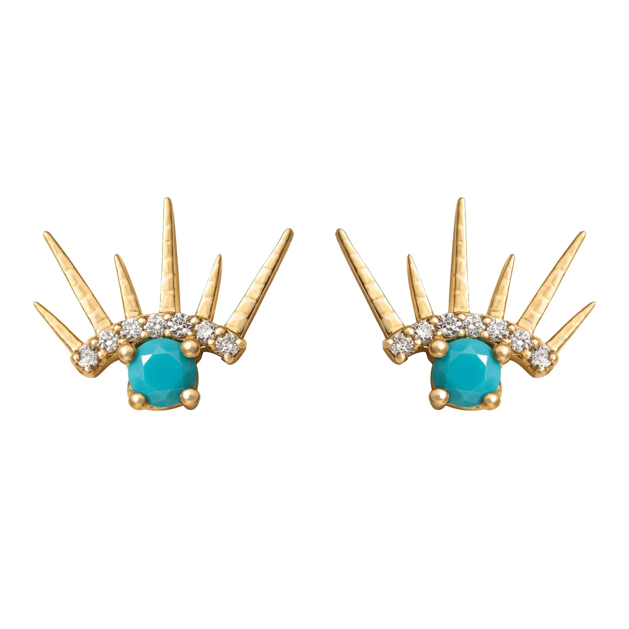 Evil Eye Part II 18K Gold Stud w. Diamonds