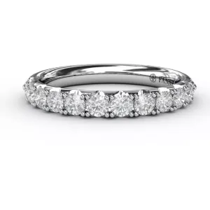 Fana 14K White Gold and Diamond Pave Wedding Band
