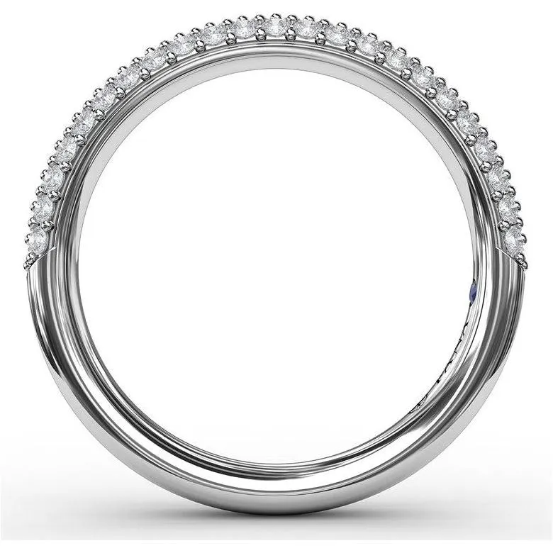 Fana 14K White Gold and Diamond Pave Wedding Band