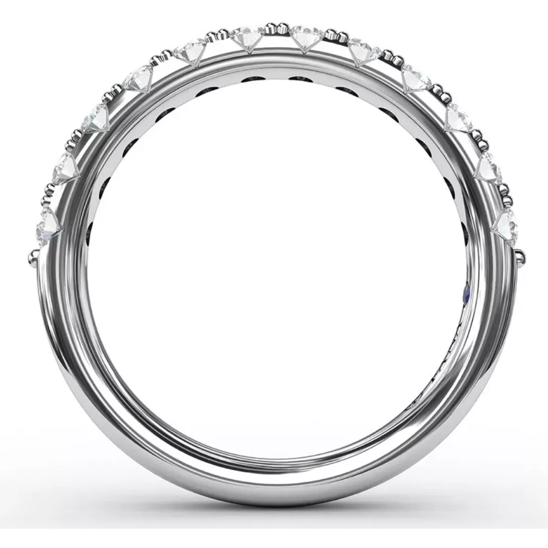 Fana 14K White Gold and Diamond Pave Wedding Band