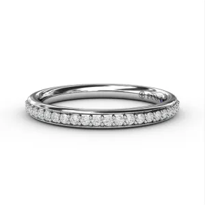 Fana 14K White Gold And Diamond Prong Set Wedding Band