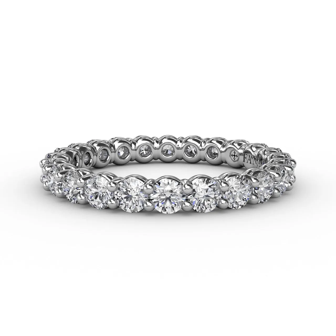 Fana 14K White Gold and Diamond Shared Prong Eternity Band