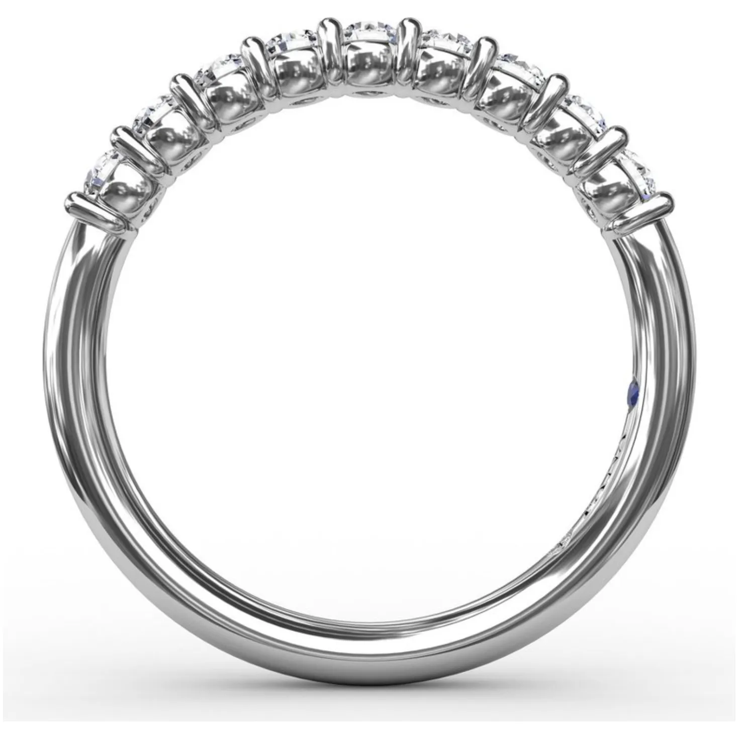 Fana 14K White Gold and Diamond Shared Prong Wedding Band