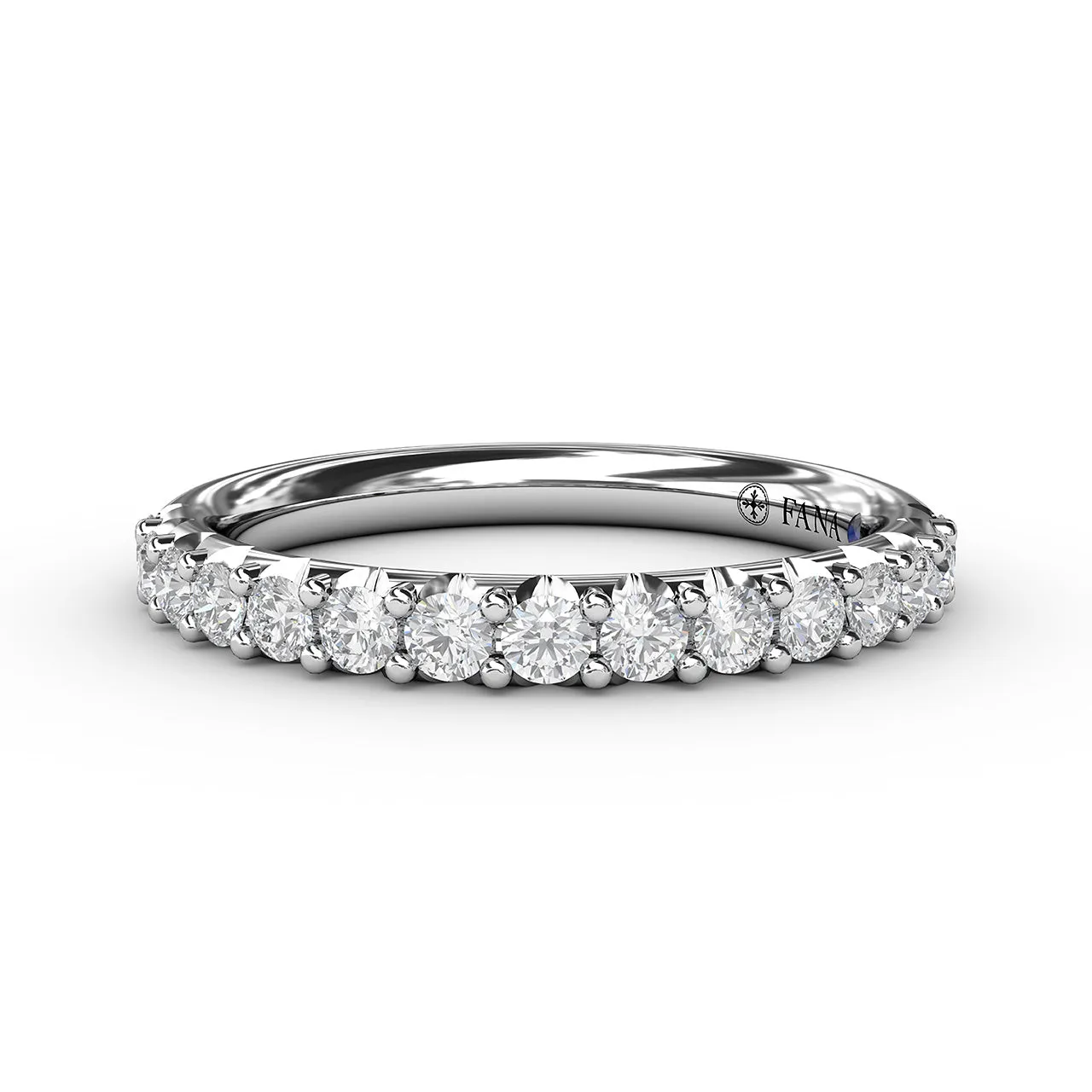 Fana 14K White Gold and Diamond Wedding Band