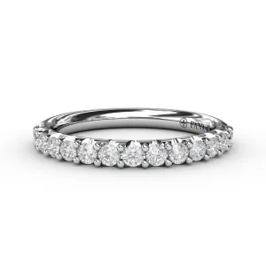 Fana 14K White Gold and Diamond Wedding Band