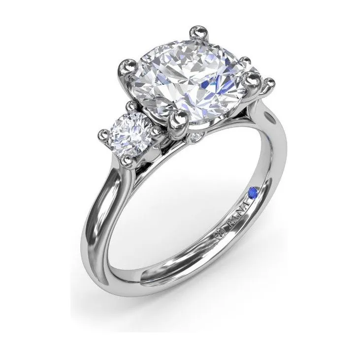 Fana 14K White Gold Diamond 3-Stone Engagement Ring