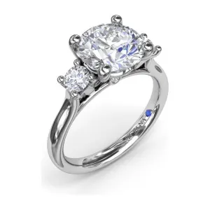 Fana 14K White Gold Diamond 3-Stone Engagement Ring