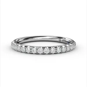 Fana 14K White Gold Pave Diamond Wedding Band