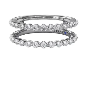 Fana 14K White Gold Single Prong Diamond Insert Ring