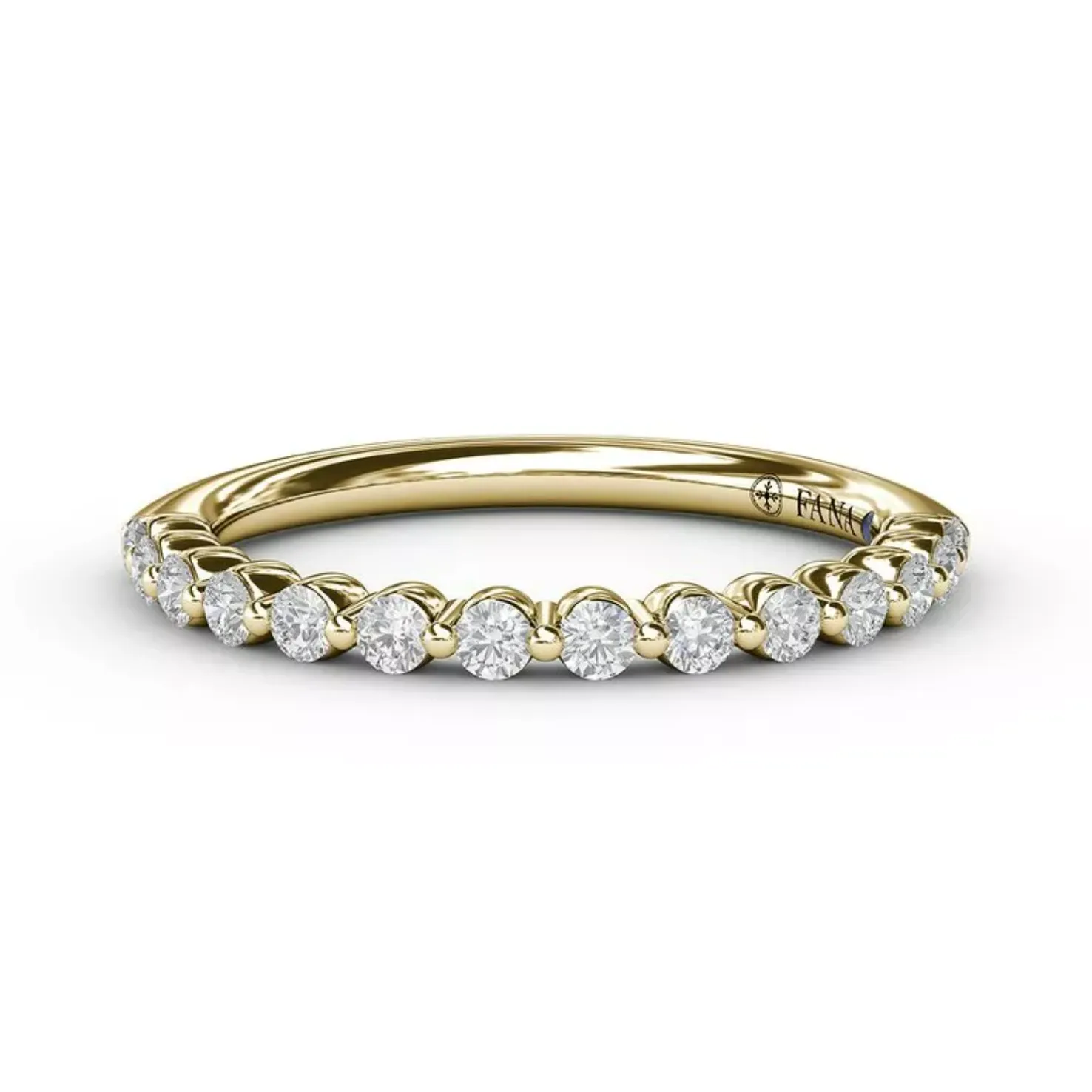 Fana 14K Yellow Gold and Diamond Shared Prong Wedding Band