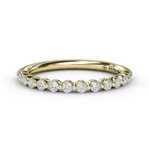 Fana 14K Yellow Gold and Diamond Shared Prong Wedding Band