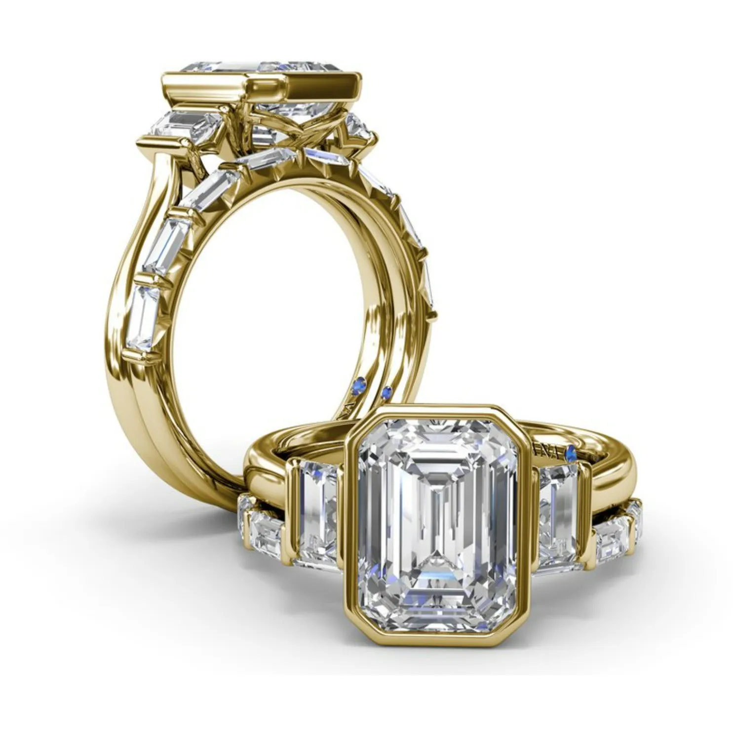 Fana 14K Yellow Gold Baguette Diamond Wedding Band
